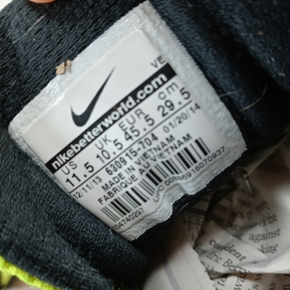 Men's Nike Zoom Fly 630915-704 Black Green Athleti - Picture 7 of 8